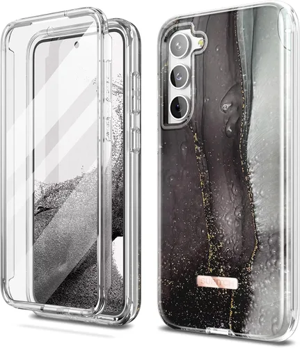 Miniatura 11 de SURITCH Funda para Samsung Galaxy S23 Plus, protector de pantalla integrado, protección de doble capa, protección completa, a prueba de golpes, Negro