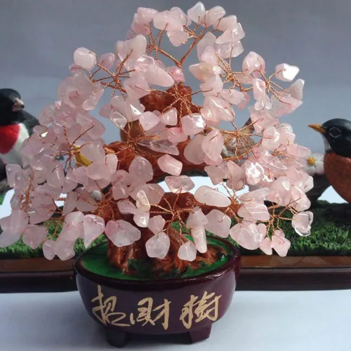 Miniatura 5 de Árbol de dinero de cristal Feng Shui, bonsái, buena suerte, reiki, curativo, amatista, árbol de roca, árbol de cristal para energía positiva