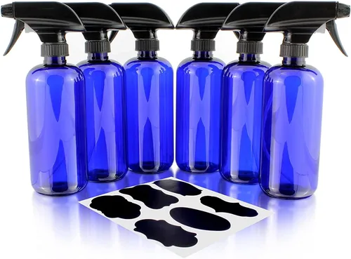 Miniatura 9 de Botella de plástico, de aerosol, con pulverizadores resistentes de vapor, etiqueta para pizarrón (6 unidades); sin BPA, n. 1, uso para aromaterapia