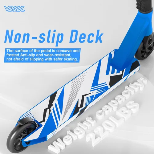 Miniatura 5 de VOKUL K1 Pro Stunt Trick Scooter para niños de 8 años en adelante, patinete de estilo libre para parque de patinaje en la calle para niños y niñas