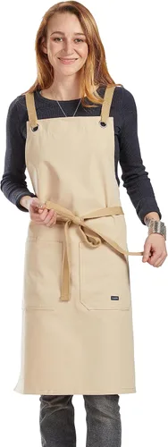 Caldo Delantal de cocina Crossback para cocinar (hueso)