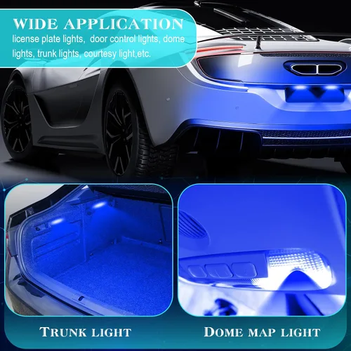 Miniatura 7 de Frienda Kit de bombillas LED para coche, 70 piezas, luz interior, luz de matrícula, azul