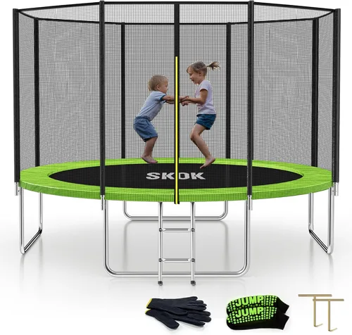Miniatura 19 de SKOK Trampoline for Kids,400LBS Outdoor Trampoline with Net-ASTM Approved Trampoline for Children and Adults