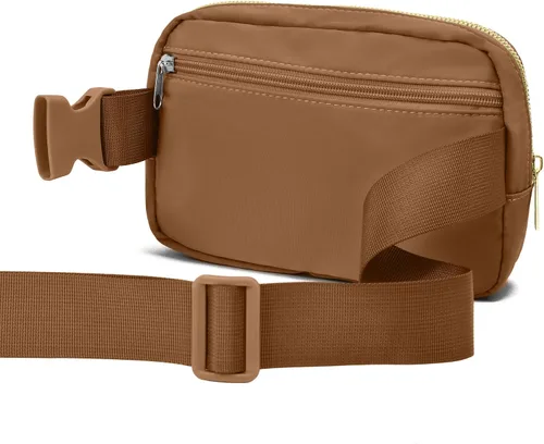 Miniatura 4 de VKIOIP Riñonera de moda con correa ajustable, bolsa cruzada manos libres con cremallera, accesorios de ejercicio de entrenamiento para viajes