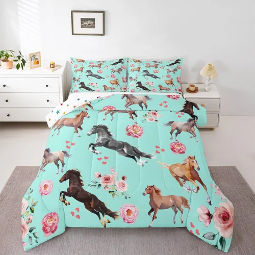 Miniatura 32 de Erosebridal - Juego de edredón tamaño King con diseño de Árbol de la Vida, juego de cama colorido de sol y luna para hombres y mujeres, edredón