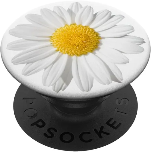 Miniatura 7 de Linda margarita blanca amarilla tan bonita sobre fondo blanco PopSockets PopGrip: agarre intercambiable para teléfonos y tabletas PopSockets MagSafe