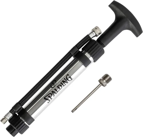 Miniatura 8 de Spalding Sports Ball Pump Kit Ideal for Basketball, Volleyball, Football, Soccer Ball & Rugby Ball Complete Hand Pump Kit with Needles