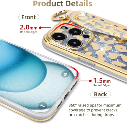 Miniatura 2 de Funda para iPhone 13 Pro Max con función atril para Apple iPhone 13 Pro Max de 6.7 pulgadas (patrón de piel de leopardo)