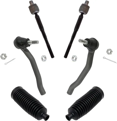 Miniatura 25 de TRQ Kit de dirección interior y exterior para lado del conductor y del pasajero delantero, con cremallera de dirección y fuelle de piñón compatible