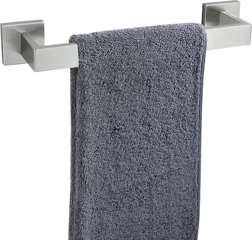 Miniatura 17 de Nolimas Toallero de baño negro mate, barras individuales, barra de toallero, barra clásica de acero inoxidable montado en la pared, toallero