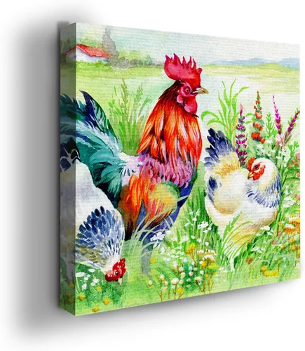 Miniatura 66 de Mavis Print - Lienzo decorativo para pared con diseño de conejo/conejo, 36 x 36 pulgadas, decoración de pared de animales impresos en HD y marco