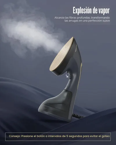 Miniatura 3 de BEAUTURAL Vaporizador para ropa, vapor y plancha 2 en 1, potente removedor de arrugas de tela portátil de 1200 W con vapor de ráfaga, placa térmica