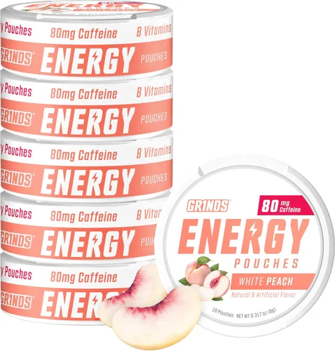 Miniatura 18 de Bolsas de energía Grinds - Bolsas de cafeína natural - Contiene vitaminas B, sin azúcar y 0 calorías - 80 mg de cafeína en cada bolsa - Genciana