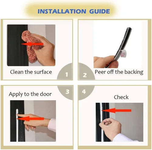 Miniatura 3 de Burlete para puerta, cepillo autoadhesivo para ventana, para ventanas de casa, resistente a la intemperie, a prueba de sonido, a prueba de polvo, 16
