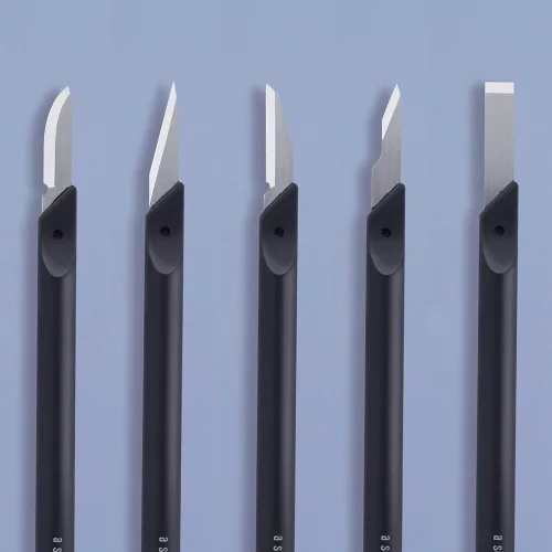 Miniatura 3 de ALLEX Cuchillo japonés Exacto para manualidades con tapa [hoja de precisión de 0.3 pulgadas], cuchillo de pasatiempo para manualidades, arte, kit