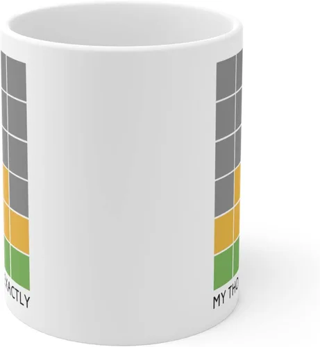 Miniatura 2 de My Thoughts Exactly Middle Finger Wordle Mug – Regalo divertido para los amantes de las palabras – Idea única – Bonita taza de café de 11 onzas