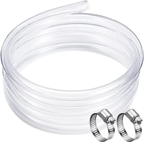DAVCO 3/8" DI - Tubo de vinilo transparente de 100 pies, tubo de PVC flexible de baja presión, manguera de vinilo de plástico ligero resistente a