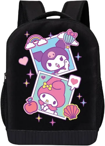 Miniatura 7 de Sanrio Hello Kitty My Melody Kuromi - Mochila de hombro para niñas, niños y niños pequeños, linda mochila de 18 pulgadas Hello Kitty and Friends My