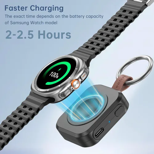 Miniatura 4 de para Cargador de Samsung Galaxy Watch, Cargador Portátil de 1200 mAh para Samsung Galaxy Watch 8/8 Classic/7/Ultra/6/6 Classic/5/5 Pro/4/3, Active
