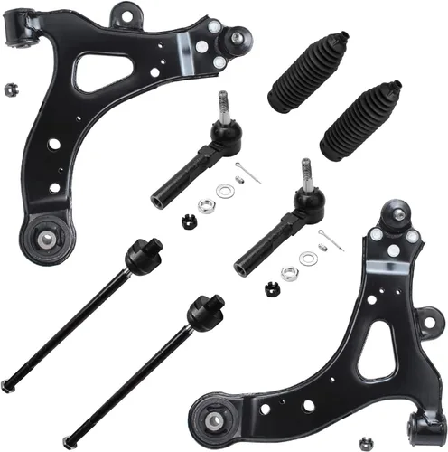 Miniatura 187 de Detroit Axle - Kit de brazos de control de extremo delantero de 8 piezas para Dodge Dakota 00-04, Durango 00-03, 4 brazos de control superior e