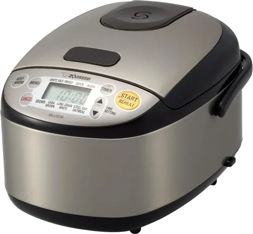 Miniatura 2 de Zojirushi NS-LGC05XB Micom - Olla arrocera y calentador, 3 tazas (sin cocinar), color negro inoxidable y CW-PZC22FC Micom Super Boiler 2.2L, Floral
