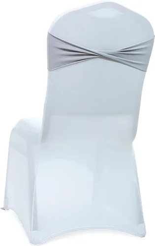 Miniatura 16 de MDS Paquete de 100 bandas de elastano para silla, bandas lisas sin hebilla, reutilizables, elásticas, para decoración de bodas, recepciones, Azul