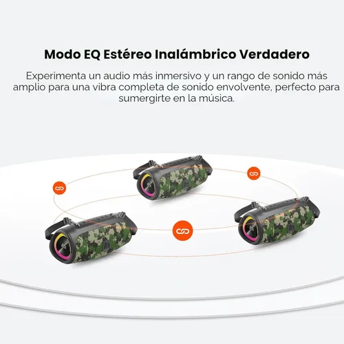 Miniatura 7 de TAZATA Altavoz Bluetooth portátil, 90 W (pico), altavoces de subgraves grandes inalámbricos Bluetooth 5.3 con carga USB Powerbank, resistente al