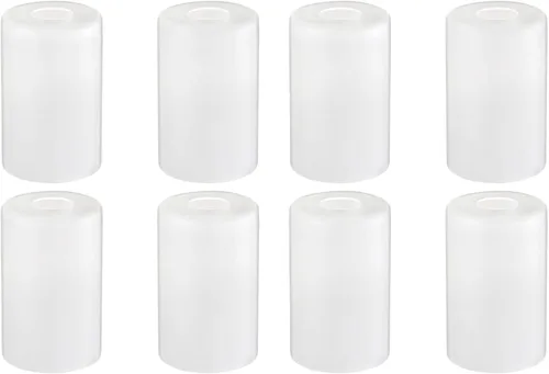 Paquete de 8 pantallas de vidrio esmerilado blanco de repuesto, 5.9 pulgadas de altura, 3.9 pulgadas de diámetro, adaptador de 1.65 pulgadas, Vidrio
