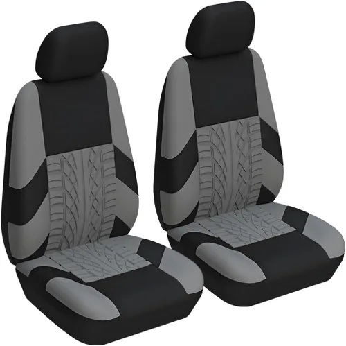 Miniatura 9 de BESULEN Fundas de asiento delantero de automóvil, 2 piezas protectores de asiento de cubo de poliéster, suaves y transpirables, cojines de asiento