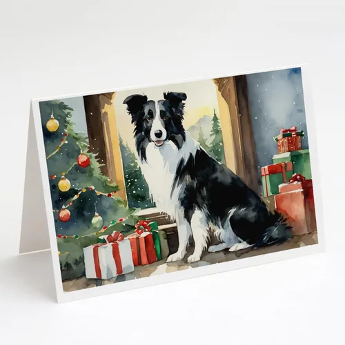 Miniatura 108 de Caroline's Treasures DAC2753GCA7P Paquete de 8 tarjetas de felicitación navideña acogedora de Husky siberiano Tarjetas en blanco con sobres
