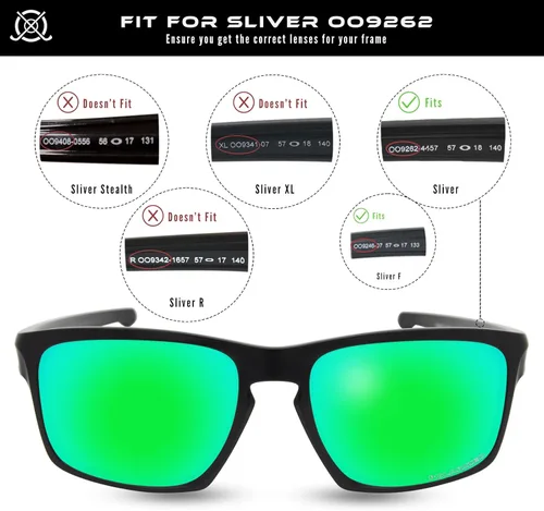 Miniatura 3 de SOLODAD Lentes de repuesto para gafas de sol Oakley Sliver OO9262 polarizadas