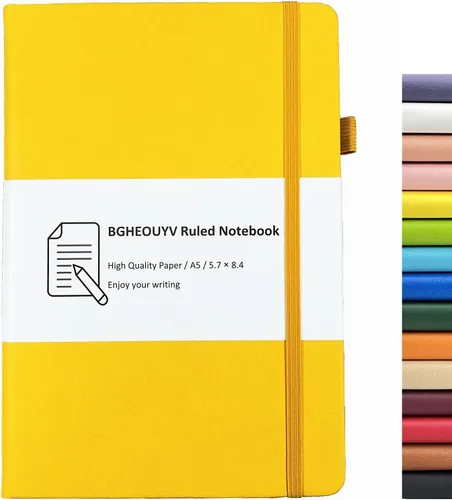 Miniatura 12 de Cuaderno Diario, Cuaderno Universitario Rayado A5 160 Páginas, Diarios de Tapa Dura para Escribir, Cuadernos para Trabajo Oficina Escuela Mujeres