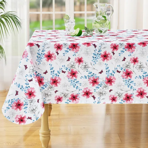 Miniatura 41 de misaya Mantel rectangular de vinilo impermeable, mantel lavable con reverso de franela, mantel de plástico para cena, picnic, interior y exterior