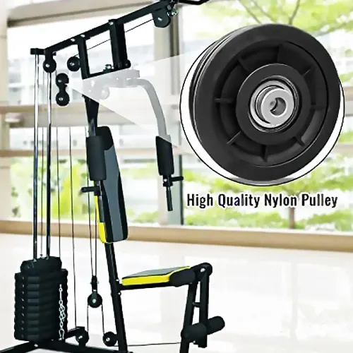 Miniatura 3 de 8 piezas de repuesto de rueda de polea de rodamiento de nailon de 3.5 pulgadas para equipo de gimnasio, máquina de cable universal a prueba