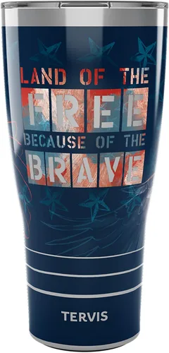 Miniatura 12 de Tervis Vaso aislado de doble pared Home of the Free Because of the Brave Eagle fabricado en Estados Unidos mantiene las bebidas frías y calientes