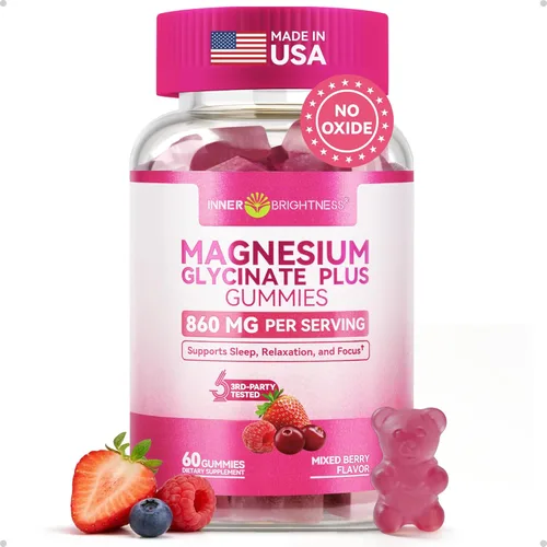 Miniatura 16 de Complejo de magnesio 9 en 1, 300 mg de magnesio de 9 formas orgánicas, glicinato, citrato, malato, alta absorción para sueño y relajación, apoyo