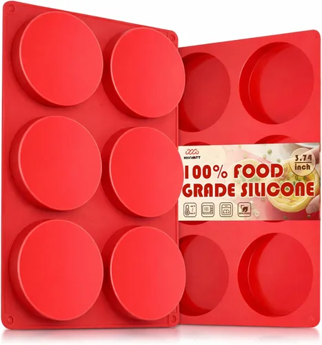 Miniatura 12 de Moldes de bomba de cacao para chocolate caliente, silicona hemisferio de 2.5 pulgadas, paquete de 3, molde semicircular, 6 cavidades, circular, sin