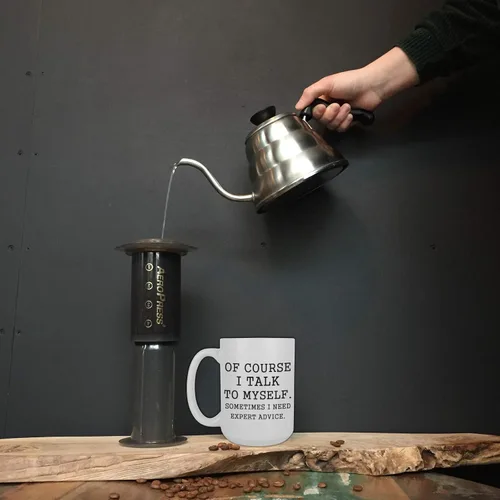 Miniatura 3 de Taza de café con texto en inglés "Of Course I Talk to Myself, Sometimes I Need Expert Advice", divertidas tazas de café para hombres, regalo
