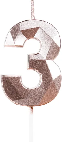 Miniatura 76 de Velas de cumpleaños número 15, velas número 15, velas de feliz cumpleaños de oro rosa para pastel, decoraciones de cobertura de pastel de diseño 3D