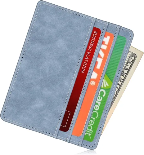 Miniatura 65 de Fintie Billetera delgada y minimalista para bolsillo frontal, con bloqueo RFID, tarjetero y ventana de identificación, para hombre o mujer