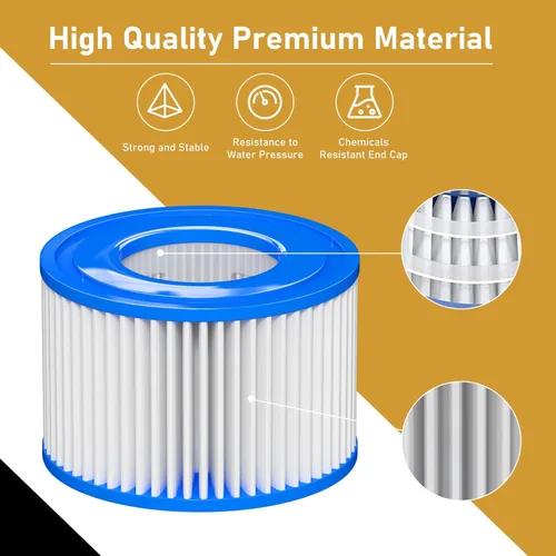 Miniatura 3 de Filtro de repuesto tipo para bañera de hidromasaje compatible con Lay-Z-Spa, Coleman SaluSpa 90352E 58323, bañera de hidromasaje inflable, filtro