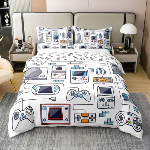 Miniatura 19 de Juego de ropa de cama 100% de algodón natural con hojas de palmera, funda de edredón Monstera con hojas tropicales, rama de hojas tropicales, funda