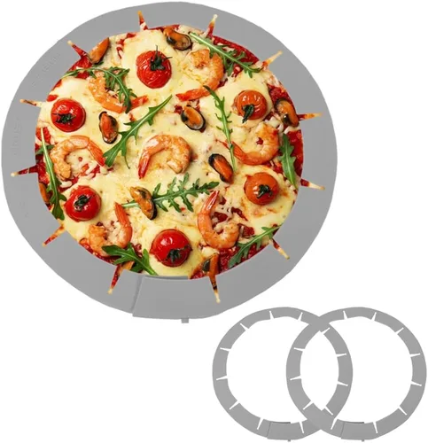 Miniatura 7 de Protector ajustable de corteza de tarta, protector de borde de pastel, herramientas redondas de silicona para hornear tartas, cubierta de pizza sin