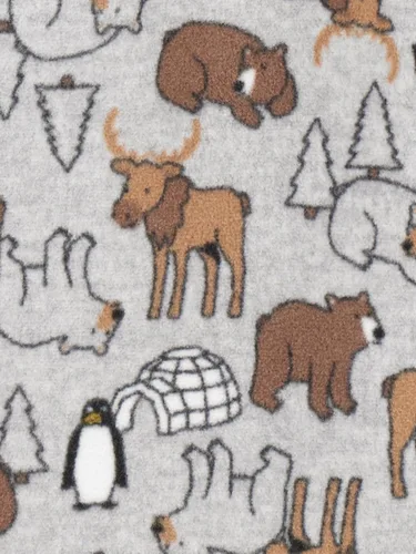 Miniatura 27 de Simple Joys by Carter's - Pijama de forro de vellón resistente al fuego para niños pequeños y bebés, holgada, con pies, paquete de 3