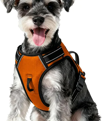 Miniatura 16 de Arnés para perro sin tirones, chaleco reflectante ajustable y acolchado para mascotas con asa de fácil control, fácil de llevar con nudo elegante
