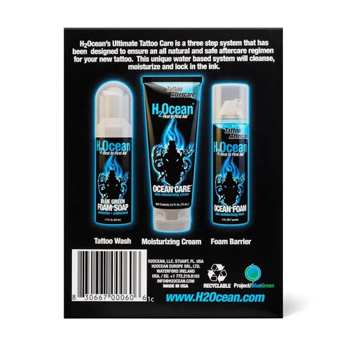 Miniatura 7 de Juego H2Ocean de cuidado de tatuajes, 6.2 onzas