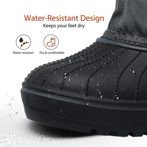 Miniatura 3 de DREAM PAIRS Botas de nieve de invierno para mujer, con cordones, impermeables, aisladas, botas de pato a media pantorrilla con forro de piel