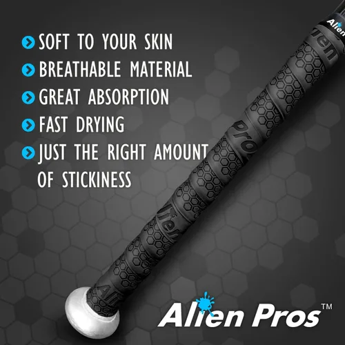 Miniatura 4 de ALIEN PROS - Cinta de agarre para bate de béisbol (2 agarres/4 agarres), 1.1 mm, precortada y sensación Pro – Reemplazo para agarre de bate