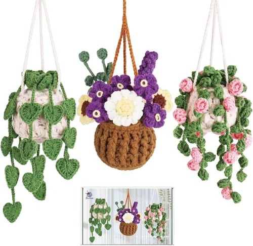 Crochetta Kit de ganchillo para principiantes con tutoriales en video paso a paso, aprende a tejer para adultos y niños, suministros de manualidades