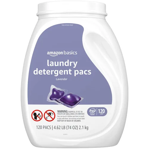Miniatura 4 de Amazon Basics - Cápsulas de detergente para ropa, aroma a lavanda, 120 unidades (Nuevo empaque)